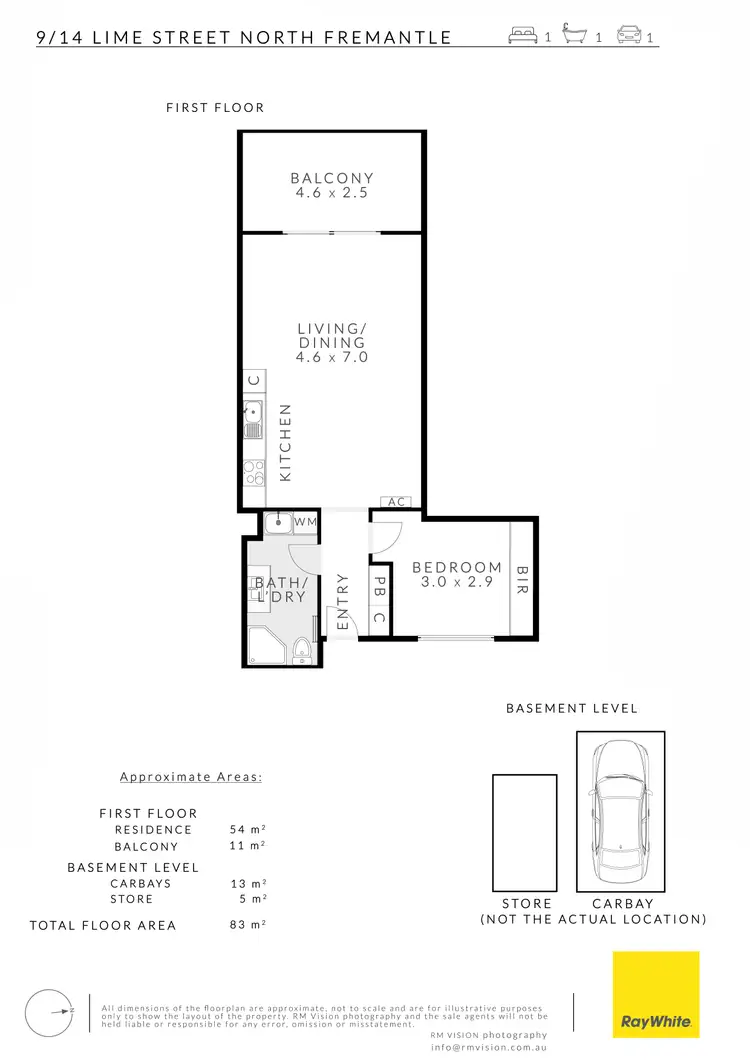 Floorplan of Homely apartment listing, 9/14 Lime Street, North Fremantle WA 6159