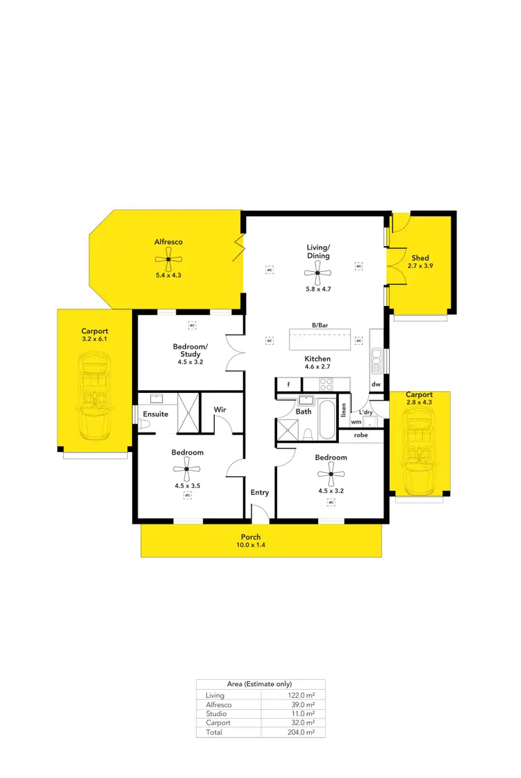 Floorplan of Homely house listing, 5 Tassie Street, Glenelg SA 5045