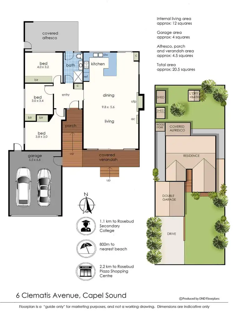 Floorplan of Homely house listing, 6 Clematis Avenue, Capel Sound VIC 3940