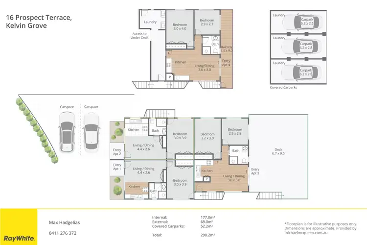 Floorplan of Homely block of units listing, 16 Prospect Terrace, Kelvin Grove QLD 4059