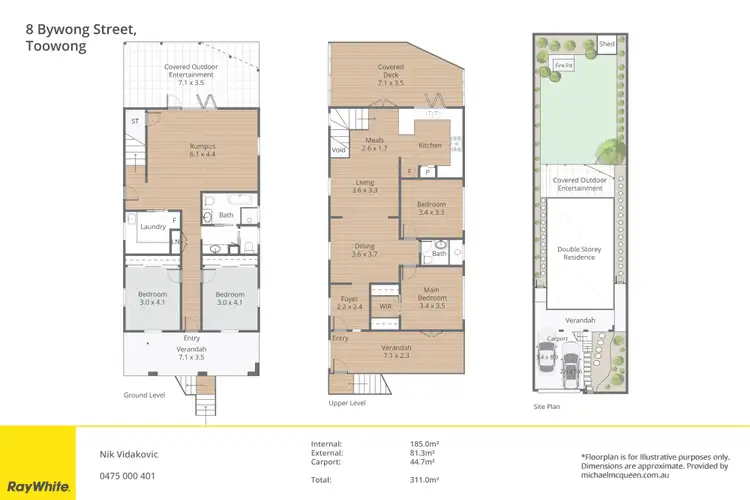 Floorplan of Homely house listing, 8 Bywong Street, Toowong QLD 4066