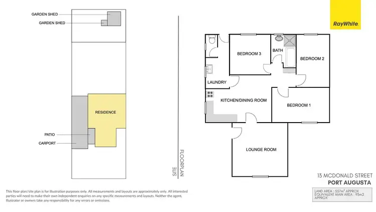 Floorplan of Homely house listing, 13 McDonald Street, Port Augusta SA 5700