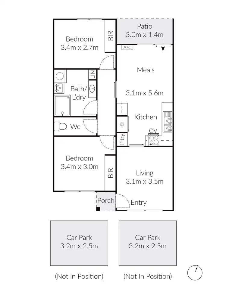 Floorplan of Homely unit listing, 190B Cox Road, Lovely Banks VIC 3213