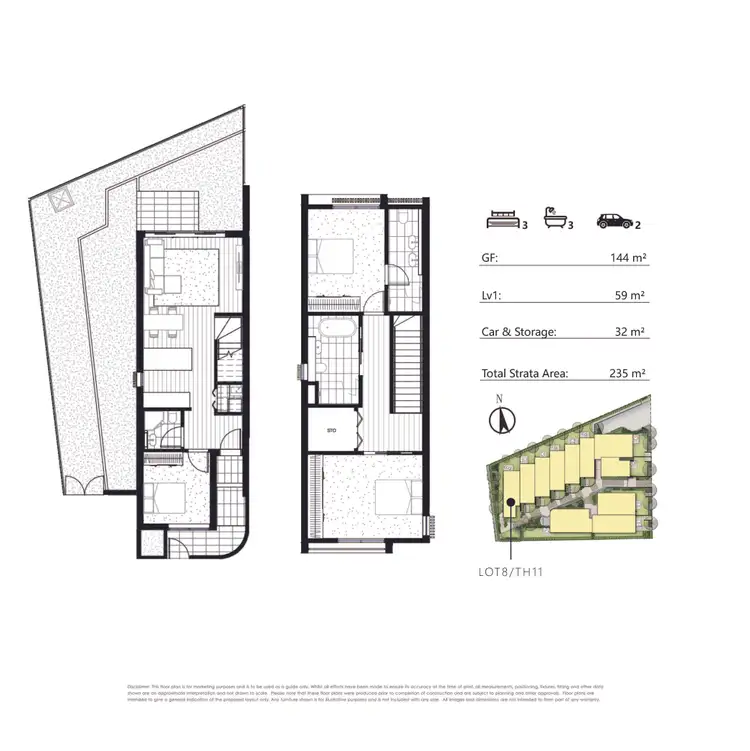 Floorplan of Homely townhouse listing, 11/2-6 Kooringa Road, Chatswood NSW 2067