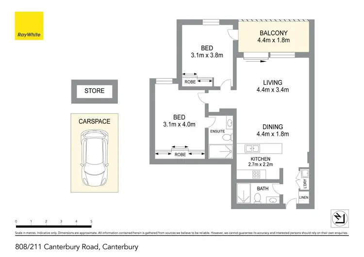 Floorplan of Homely apartment listing, 808/211 Canterbury Road (Access via Charles Street), Canterbury NSW 2193