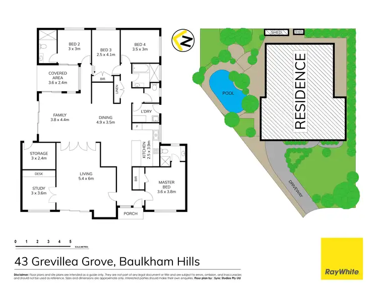 Floorplan of Homely house listing, 43 Grevillea Grove, Baulkham Hills NSW 2153