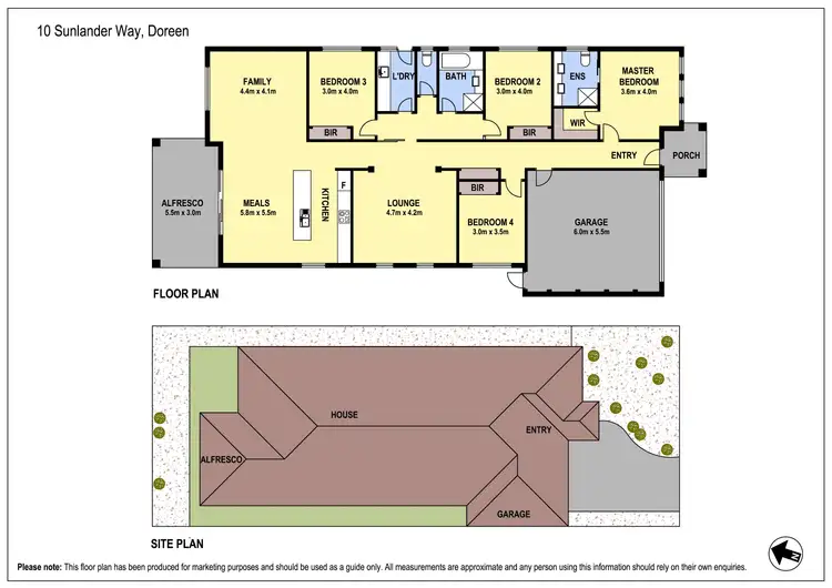 Floorplan of Homely house listing, 10 Sunlander Way, Doreen VIC 3754