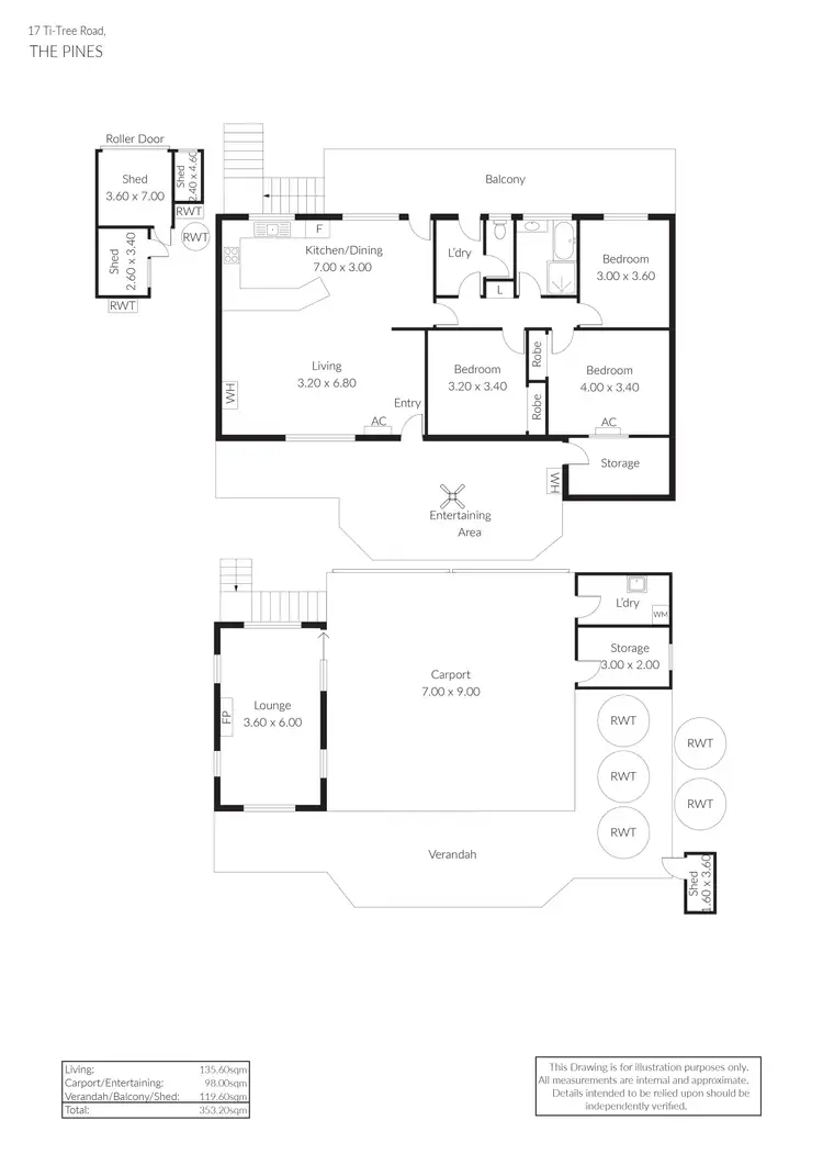 Floorplan of Homely house listing, 17 Ti-Tree Road, The Pines SA 5577