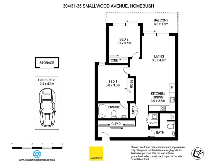 Floorplan of Homely apartment listing, 304/31 Smallwood Avenue, Homebush NSW 2140