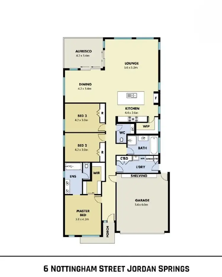 Floorplan of Homely house listing, 6 Nottingham Street, Jordan Springs NSW 2747