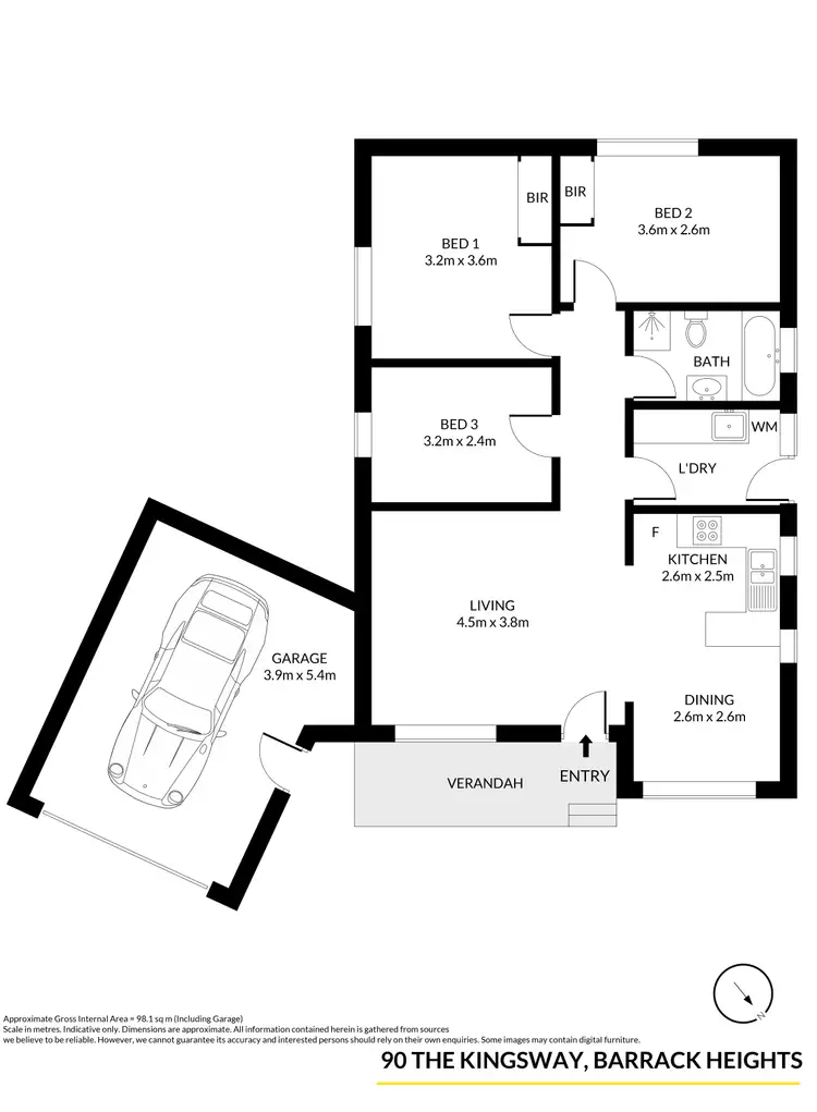 Floorplan of Homely house listing, 90 The Kingsway, Barrack Heights NSW 2528