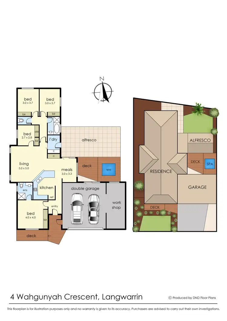 Floorplan of Homely house listing, 4 Wahgunyah Crescent, Langwarrin VIC 3910