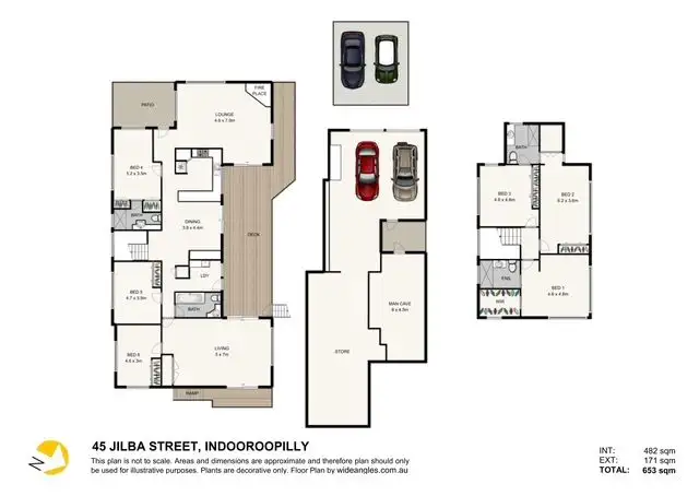 Floorplan of Homely house listing, 45 Jilba Street, Indooroopilly QLD 4068