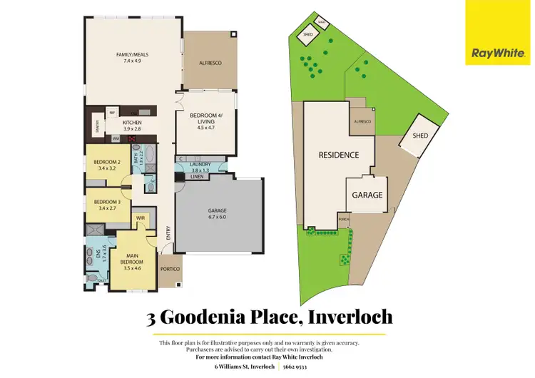 Floorplan of Homely house listing, 3 Goodenia Place, Inverloch VIC 3996