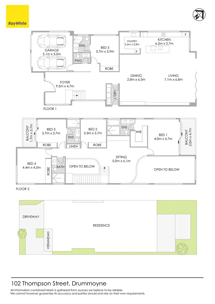 Floorplan of Homely house listing, 102 Thompson Street, Drummoyne NSW 2047