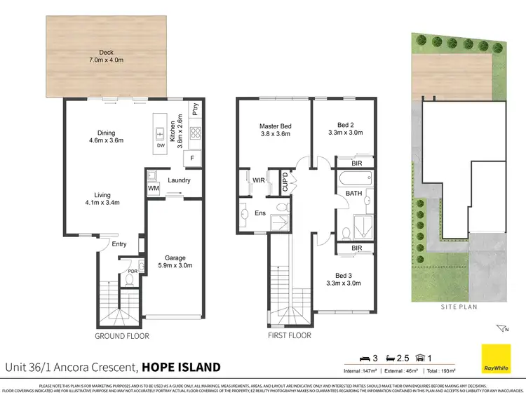 Floorplan of Homely townhouse listing, 36/1 Ancora Crescent, Hope Island QLD 4212