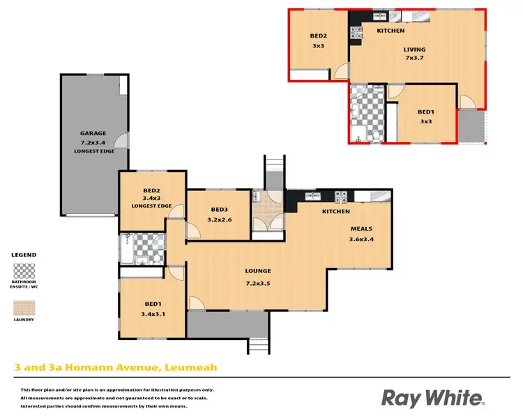 Floorplan of Homely house listing, 3 & 3a Homann Avenue, Leumeah NSW 2560