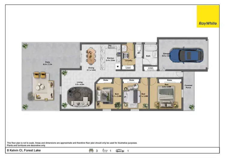 Floorplan of Homely house listing, 8 Kelvin Close, Forest Lake QLD 4078