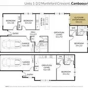 Floorplan of Homely unit listing, 2/2 Myrtleford Crescent, Cambooya QLD 4358