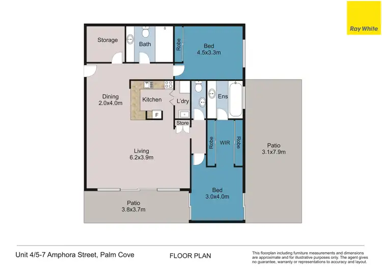 Floorplan of Homely unit listing, 4/5-7 Amphora Street, Palm Cove QLD 4879