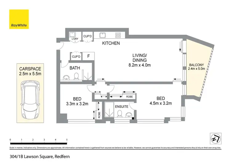 Floorplan of Homely apartment listing, 304/1B Lawson Square, Redfern NSW 2016