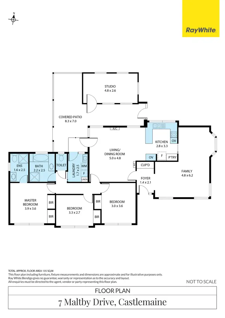 Floorplan of Homely house listing, 7 Maltby Drive, Castlemaine VIC 3450