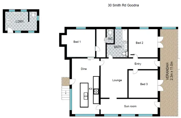 Floorplan of Homely house listing, 30 Smiths Road, Goodna QLD 4300