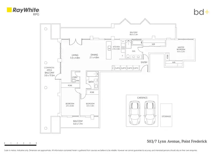 Floorplan of Homely apartment listing, 503/7 Lynn Avenue, Point Frederick NSW 2250