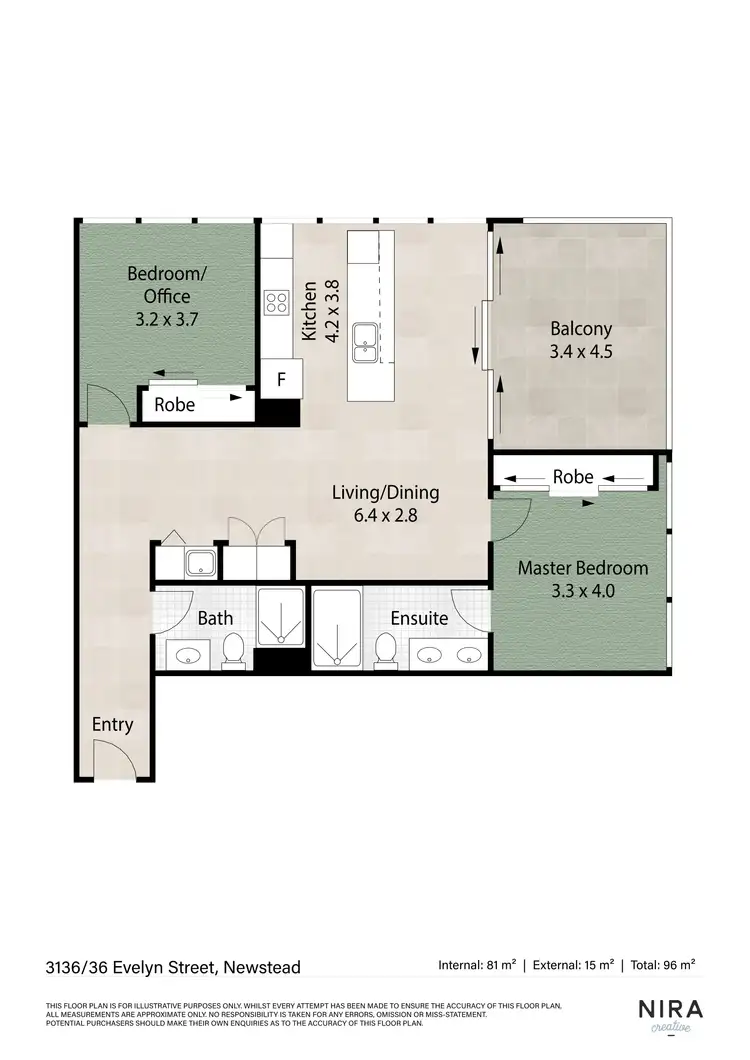 Floorplan of Homely apartment listing, 3136/36 Evelyn Street, Newstead QLD 4006