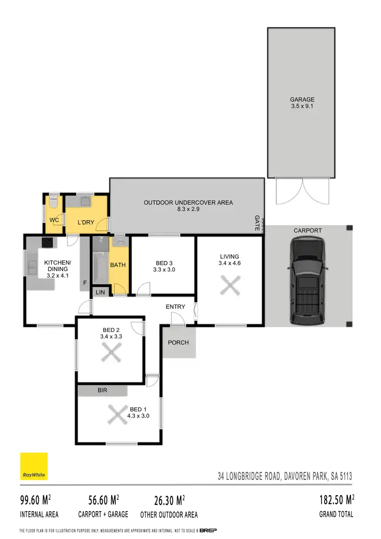 Floorplan of Homely house listing, 34 Longbridge Road, Davoren Park SA 5113