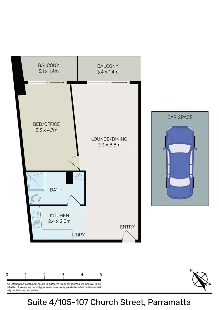 Floorplan of Homely apartment listing, 4/105-107 Church Street, Parramatta NSW 2150