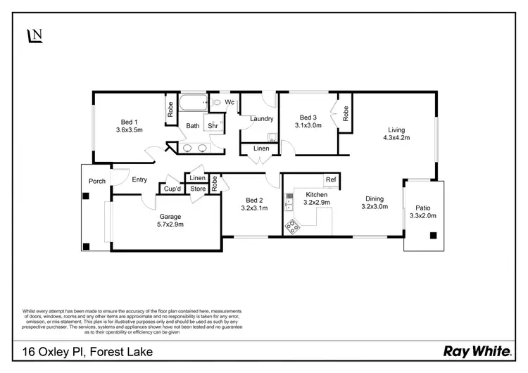 Floorplan of Homely house listing, 16 Oxley Place, Forest Lake QLD 4078