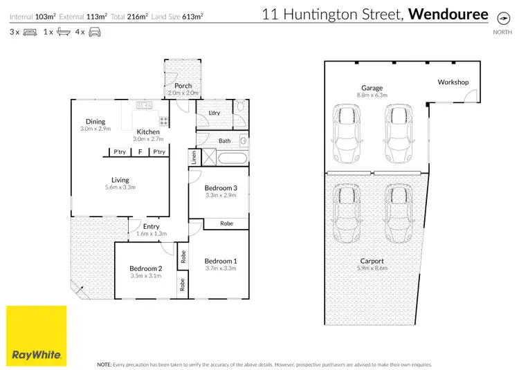 Floorplan of Homely house listing, 11 Huntington Street, Wendouree VIC 3355