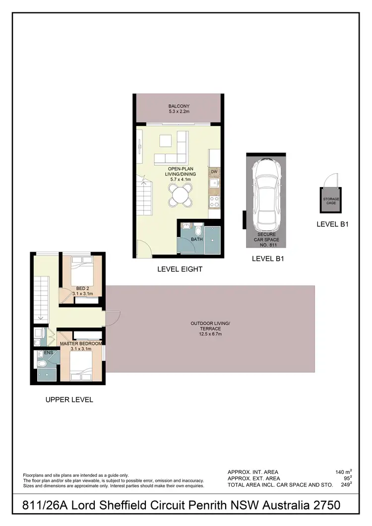 Floorplan of Homely apartment listing, 811/26A Lord Sheffield Circuit, Penrith NSW 2750