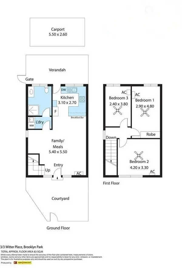 Floorplan of Homely unit listing, 3/3 Witter Place, Brooklyn Park SA 5032