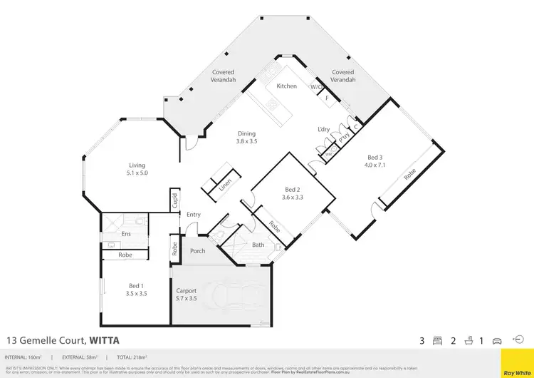 Floorplan of Homely house listing, 13 Gemelle Court, Witta QLD 4552