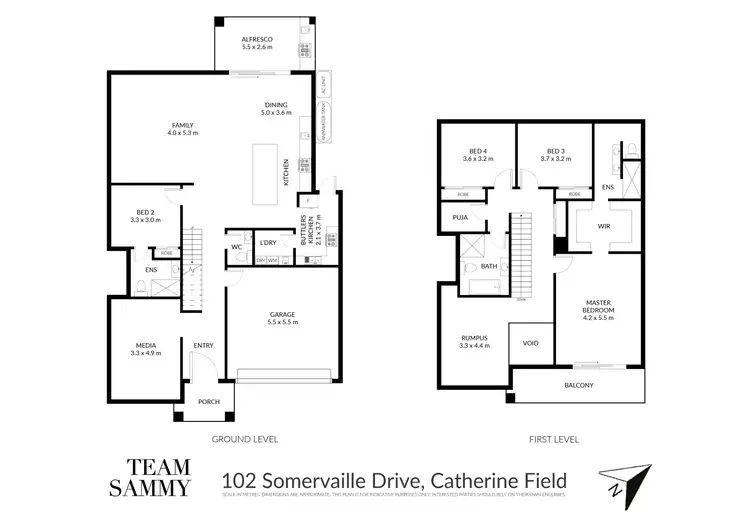 Floorplan of Homely house listing, 102 Somervaille Drive, Catherine Field NSW 2557