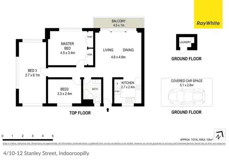 Floorplan of Homely unit listing, 4/10-12 Stanley Street, Indooroopilly QLD 4068