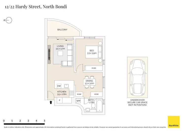 Floorplan of Homely apartment listing, 12/22 Hardy Street, North Bondi NSW 2026