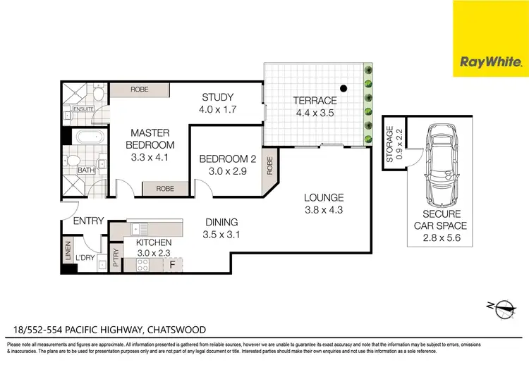 Floorplan of Homely unit listing, 18/552-554 Pacific Highway, Chatswood NSW 2067
