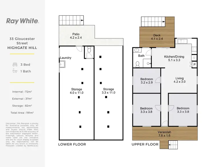 Floorplan of Homely house listing, 33 Gloucester Street, Highgate Hill QLD 4101