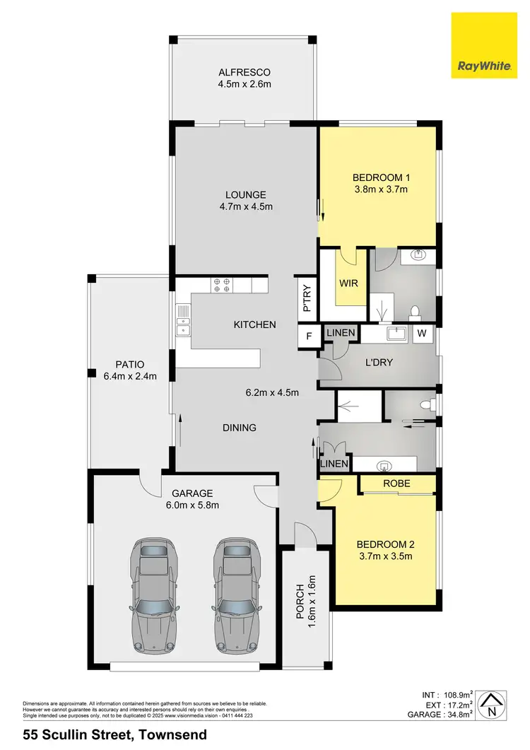 Floorplan of Homely other listing, 55 Scullin Street, Townsend NSW 2463