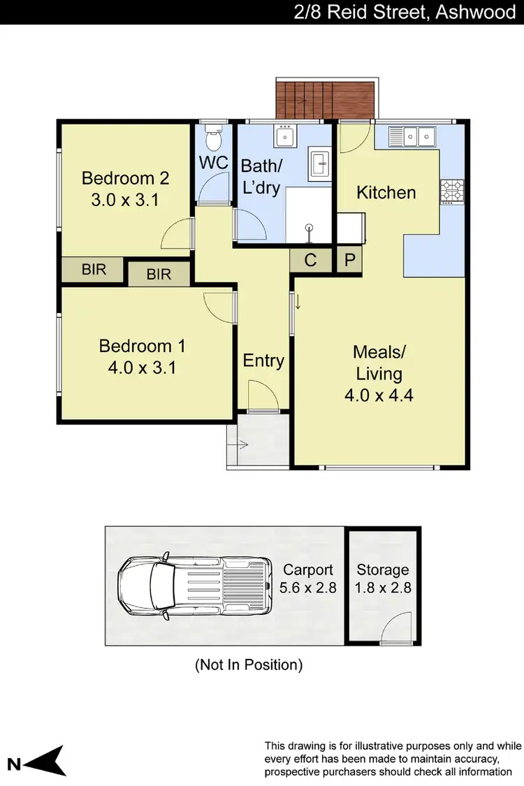 Floorplan of Homely unit listing, 2/8 Reid Street, Ashwood VIC 3147