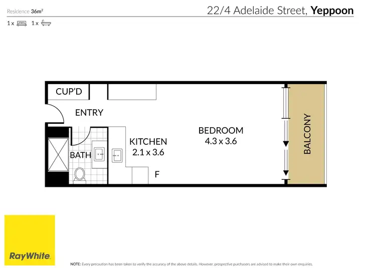 Floorplan of Homely unit listing, 22/4 Adelaide Street, Yeppoon QLD 4703