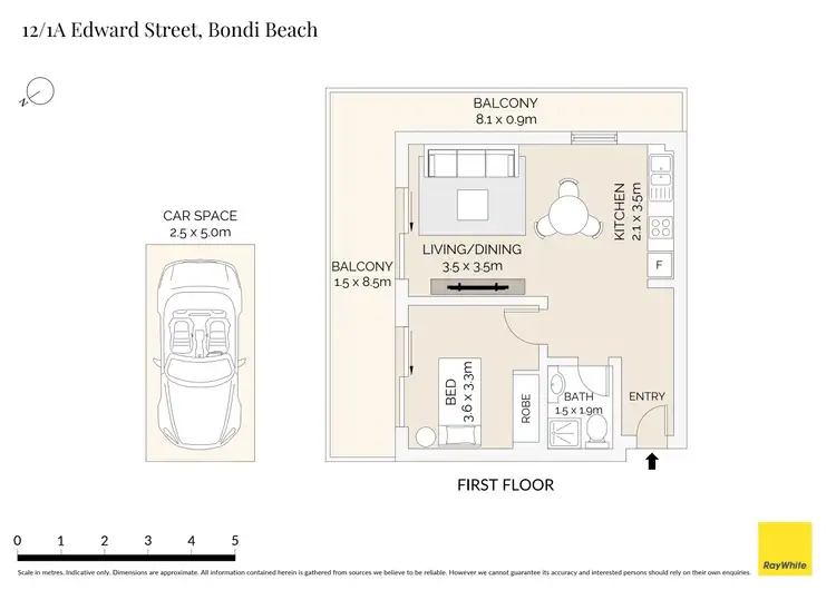 Floorplan of Homely apartment listing, 12/1A Edward Street, Bondi Beach NSW 2026