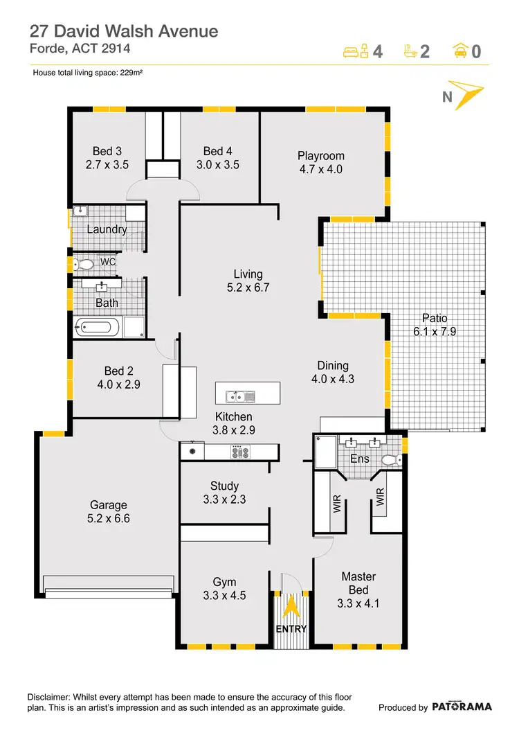 Floorplan of Homely house listing, 27 David Walsh Avenue, Forde ACT 2914