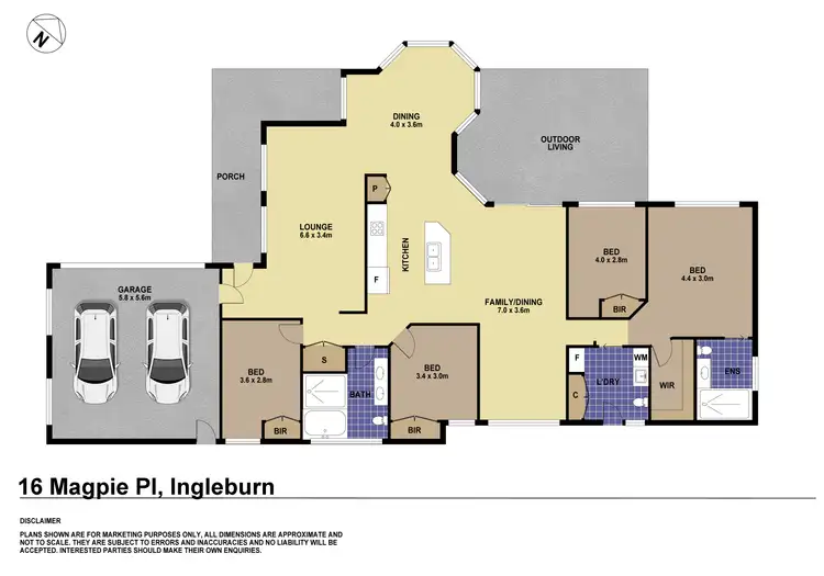 Floorplan of Homely house listing, 16 Magpie Place, Ingleburn NSW 2565