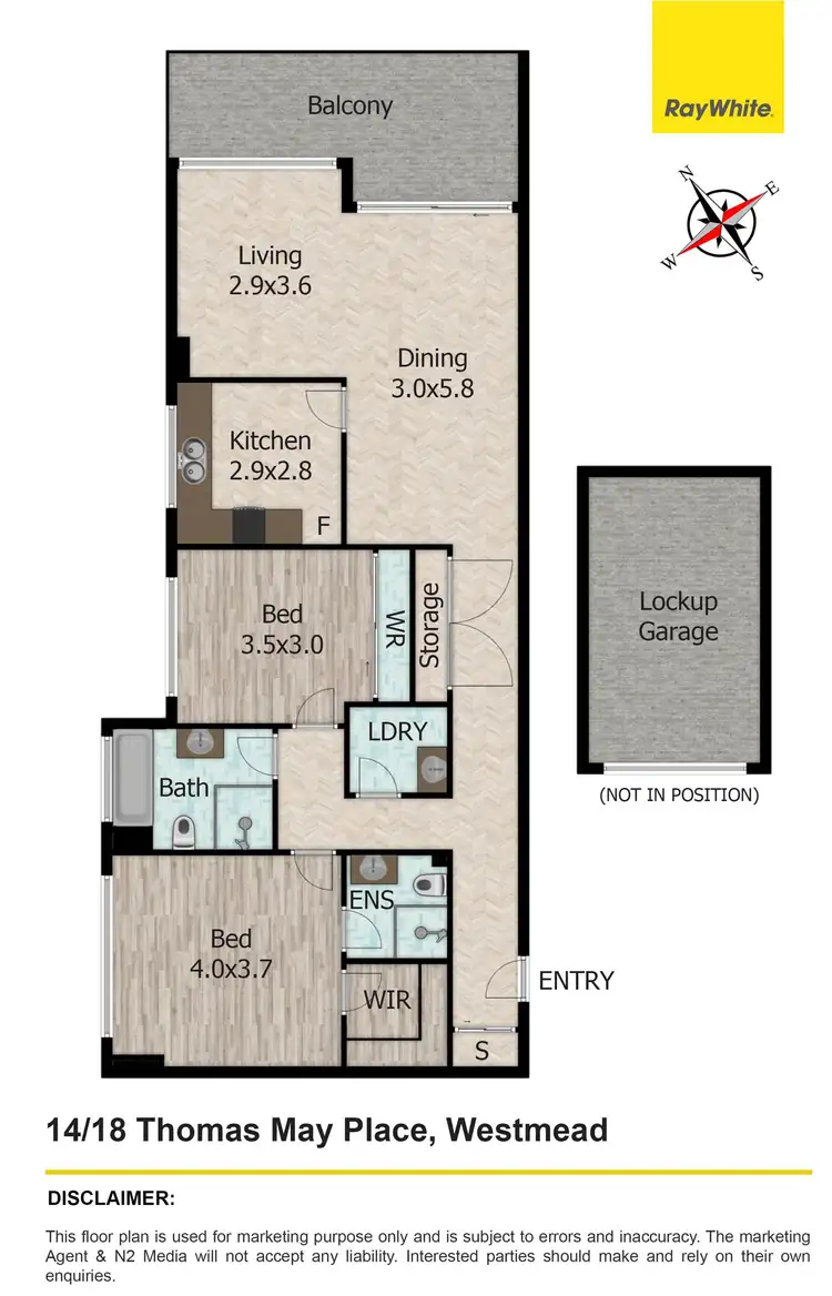 Floorplan of Homely unit listing, 14/18 Thomas May Place, Westmead NSW 2145