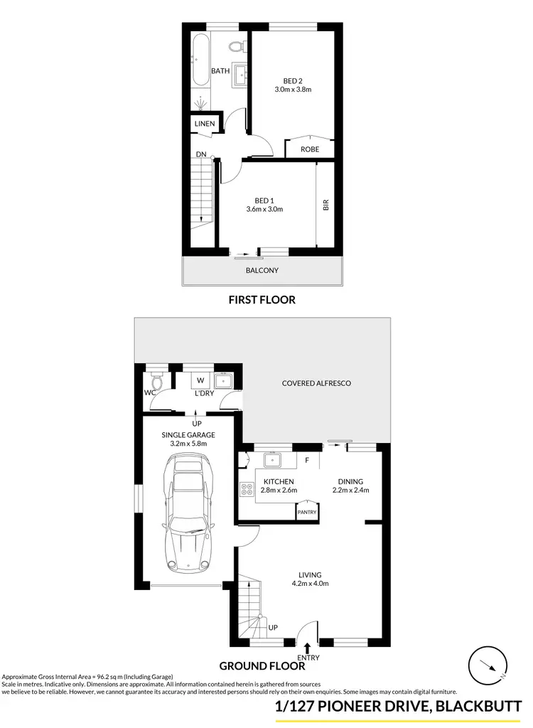 Floorplan of Homely townhouse listing, 1/127 Pioneer Drive, Blackbutt NSW 2529