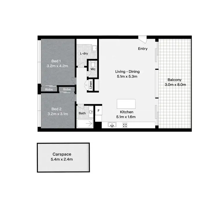 Floorplan of Homely unit listing, 15/111 Rio Vista Boulevard, Broadbeach QLD 4218